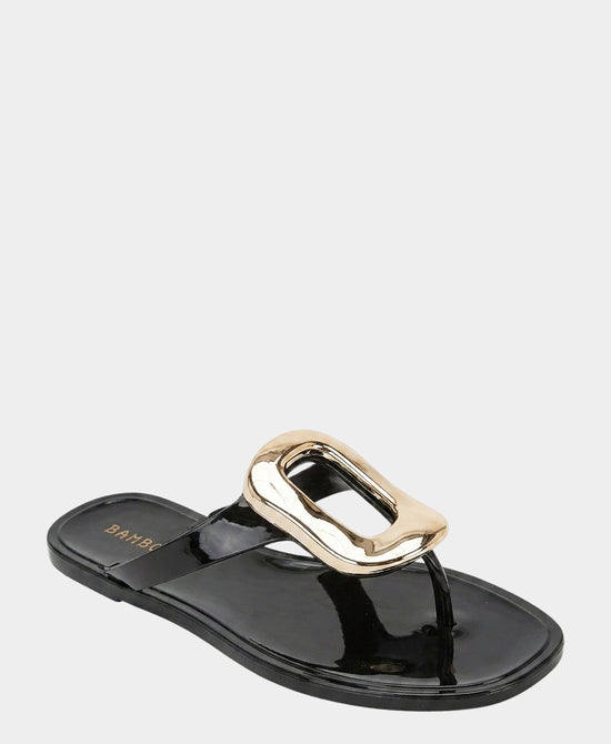 
Jelly Buckle Flip Flop in BLACK view 1