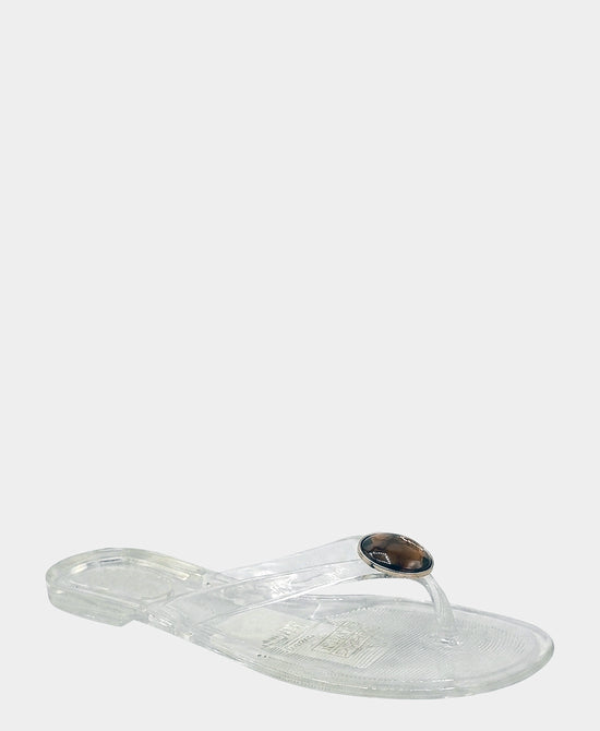 
Jelly Thong Sandal w/ Stone in CLEAR view 1
