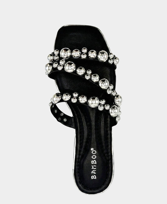 
Studded Sandal in BLACK/SILVER view 2