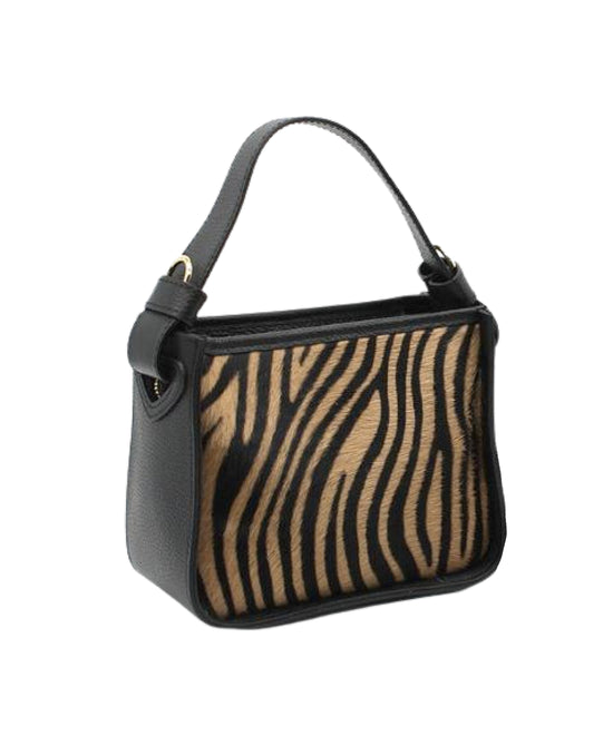 Leather Zebra Print Handbag view 