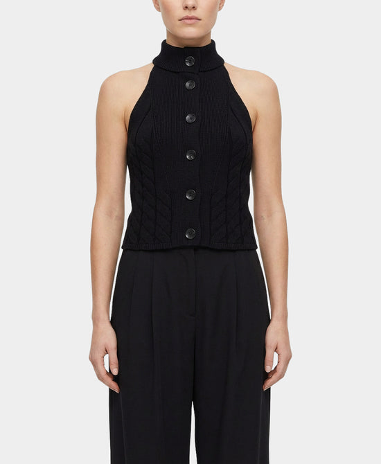 Knit Halter Top view 1