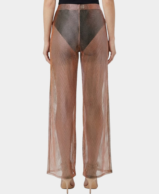 Sheer Metallic Pants/ Swim Cover Up view 2