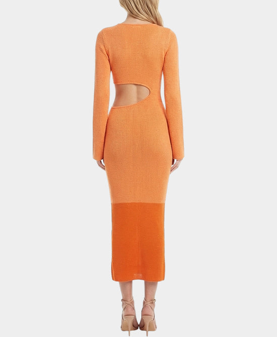 Two Tone Maxi Dress w/ Cut-Out view 2