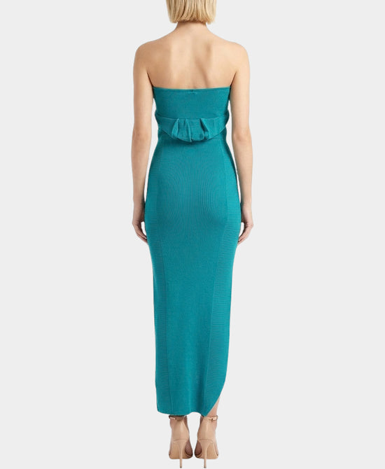 Strapless Maxi Dress w/ Side Slit view 2