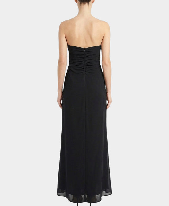 Strapless Maxi Dress w/ Silver Hardware view 2