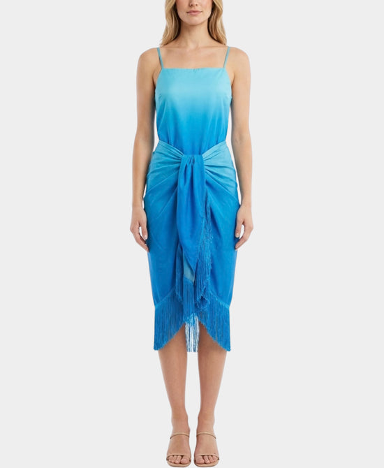 Ombre Dress w/ Tie Fringe Detail view 1