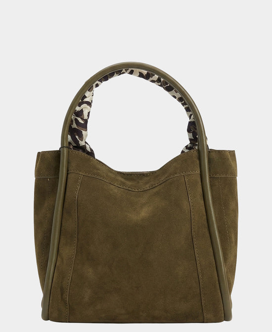 
Handbag w/ Animal Print Scarf in OLIVE view 2