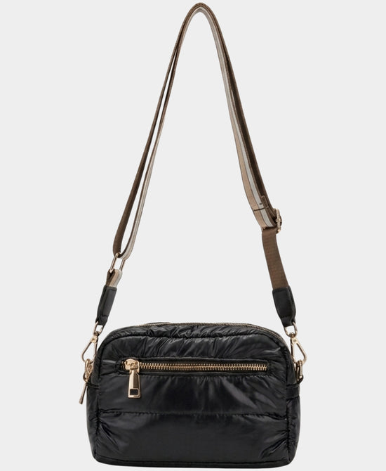 
Nylon Quilted Puffer Camera Bag in BLACK view 2