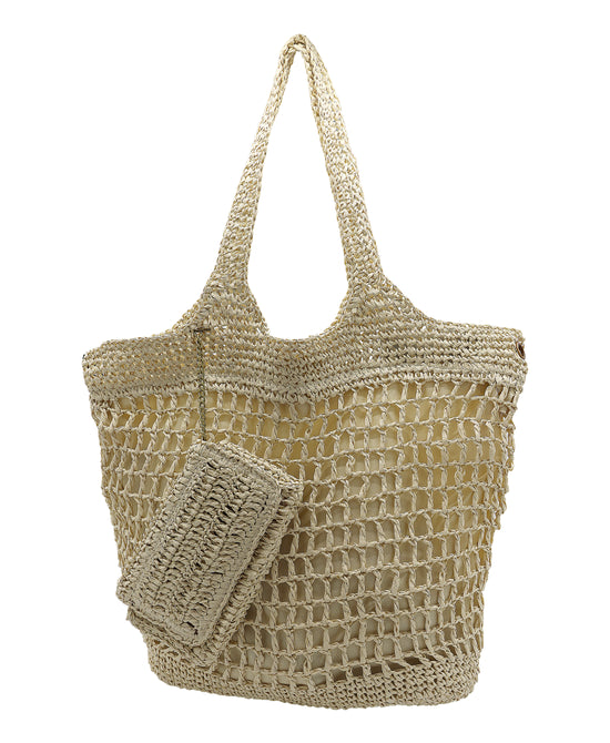 Straw Tote Bag w/ Coin Purse view 