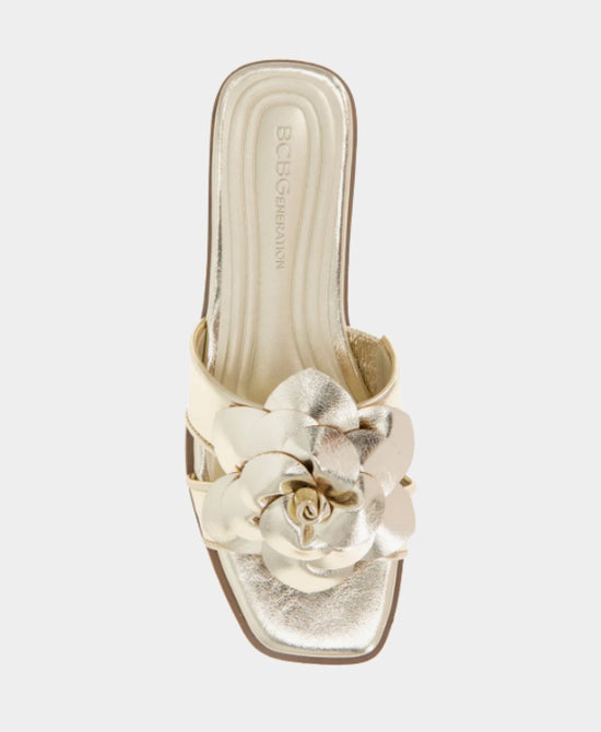 Faux Leather Flower Sandal view 2