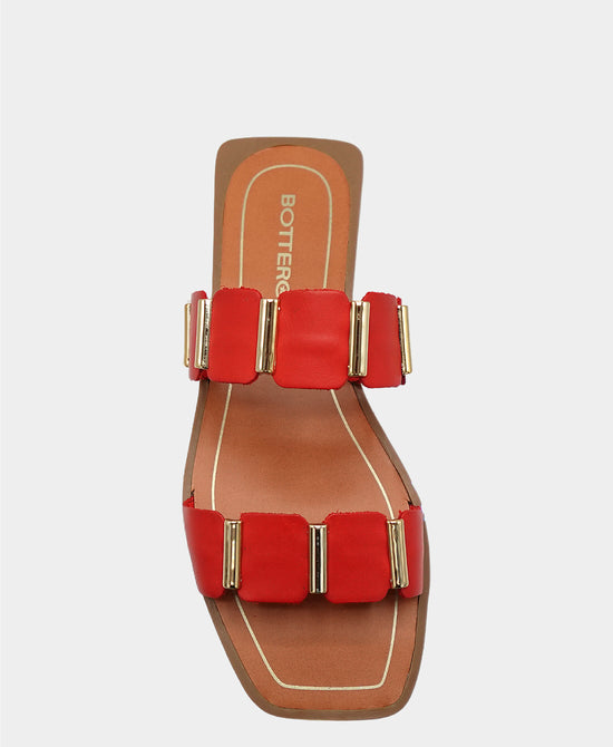 Leather Metal Detail Sandal view 2