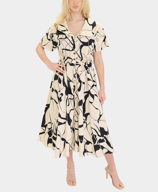 Print Shirt Dress view 1