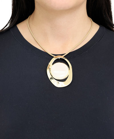 Oval Pendant Cord Necklace image 1