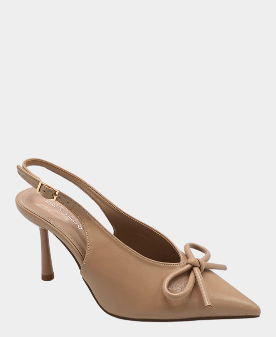 Faux Leather Bow Slingback view 1