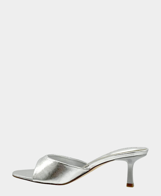 
Mule Heeled Sandal in SILVER view 2