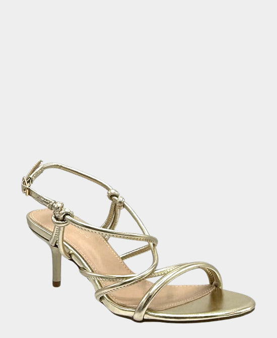 
Strappy Heeled Sandal in GOLD view 1