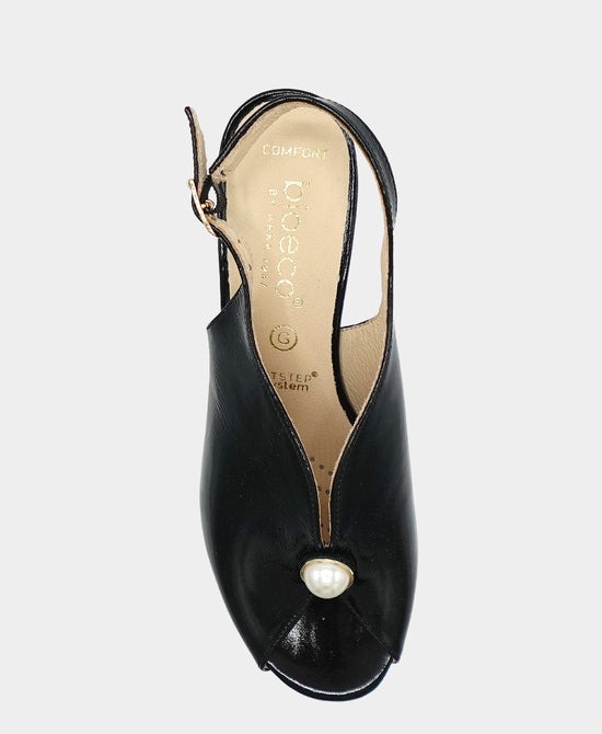 Patent Leather Peep Toe Slingback view 2