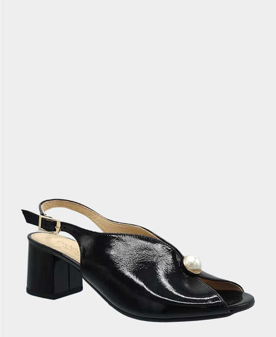 Patent Leather Peep Toe Slingback view 1