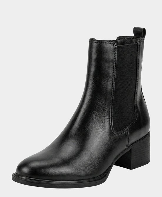 
Leather Bootie w/ Stretch Gore Insets in BLACK view 2