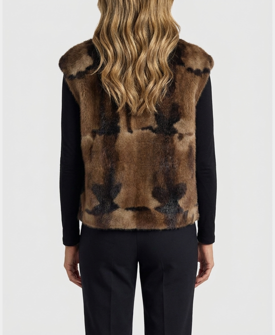 
Faux Fur Vest in BROWN view 2