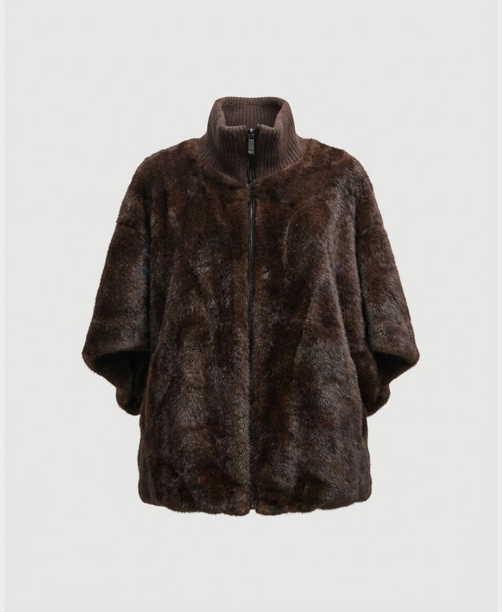 Reversible Faux Fur Cape – FOX'S - Online