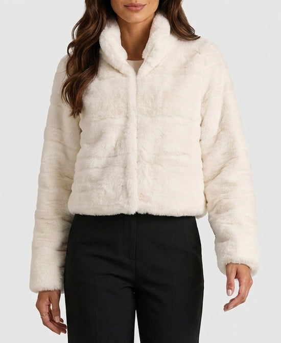 
Faux Fur Jacket in WHITE view 1