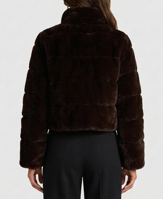 
Faux Fur Jacket in BROWN view 2