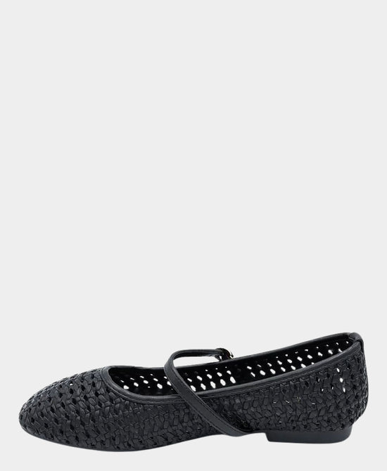 
Woven Mary Jane Ballet Flat in BLACK view 2