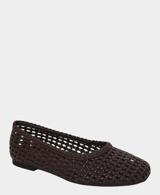 
Woven Ballet Flat in COFFEE view 1