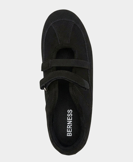 
Mary Jane Velcro Ballet Sneaker in BLACK view 2