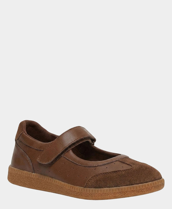 
Mary Jane Velcro Ballet Sneaker in BROWN view 1