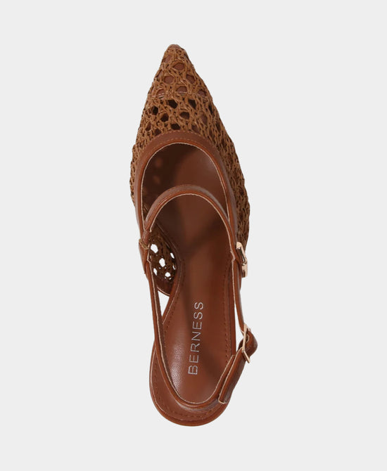
Woven Mesh Slingback Heel in BROWN view 2