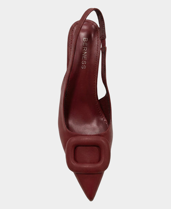 
Buckle Slingback Pump in WINE view 2