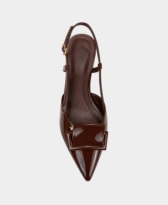 
Patent Slingback Pump in BROWN view 2