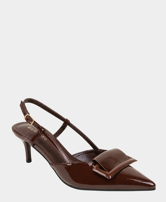 
Patent Slingback Pump in BROWN view 1