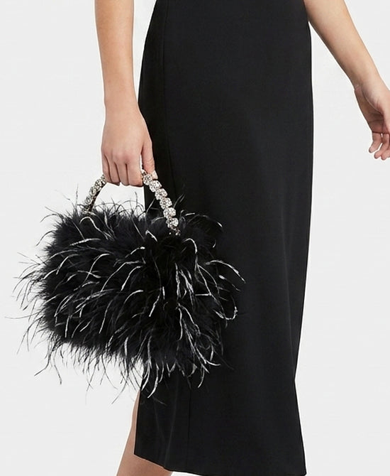 
Feather Evening Bag in BLACK/WHITE view 2