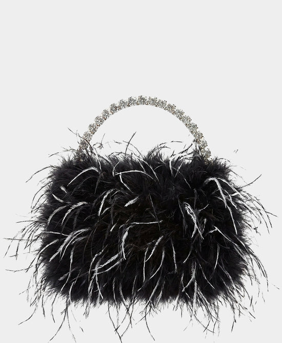
Feather Evening Bag in BLACK/WHITE view 1