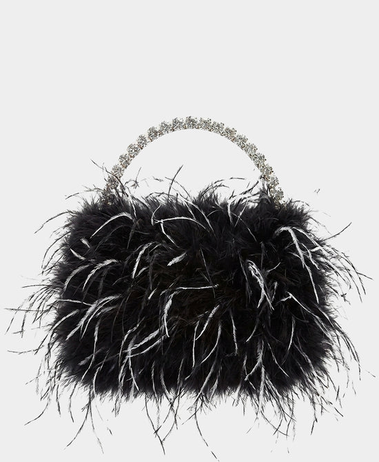 
Feather Evening Bag in BLACK/WHITE view 1