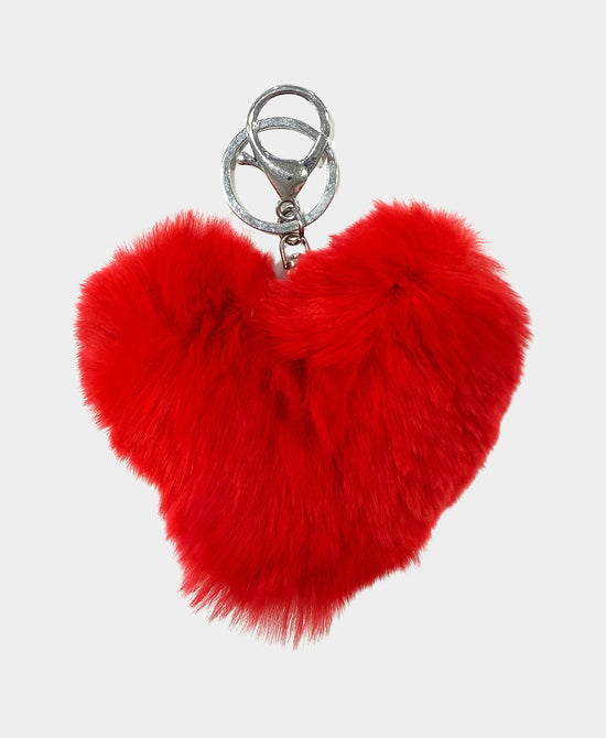Heart Fur Key Chain / Bag Charm view 
