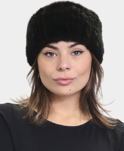 Knitted Mink Fur Headband/Neck Warmer image 1