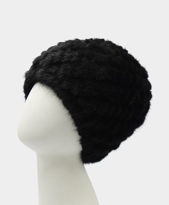 Knitted Mink Fur Hat view 