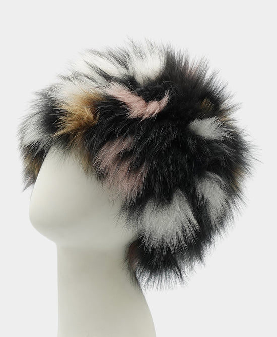Knitted Fox Fur Headband/Neck Warmer view 