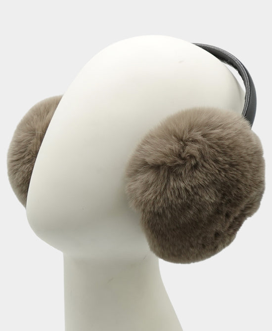 Fur Earmuffs w/ Leather Band view 