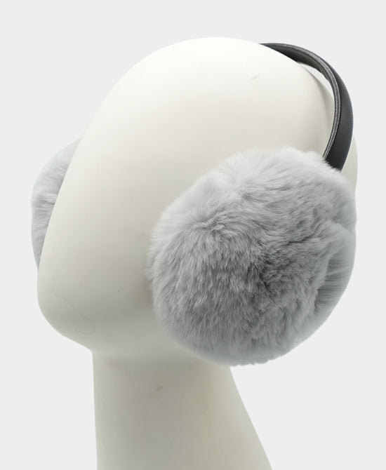 Fur Earmuffs w/ Leather Band view 