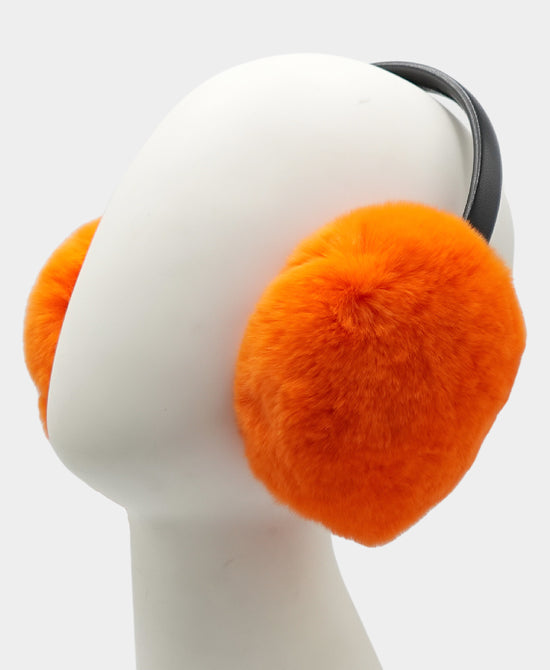 Fur Earmuffs w/ Leather Band view 