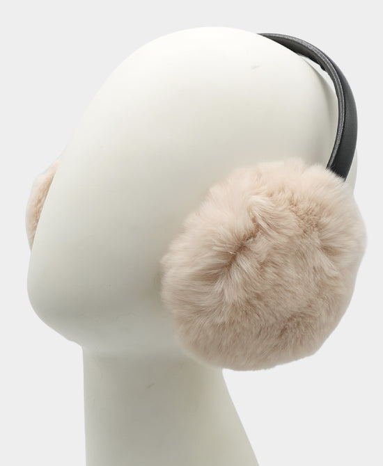 Fur Earmuffs w/ Leather Band view 