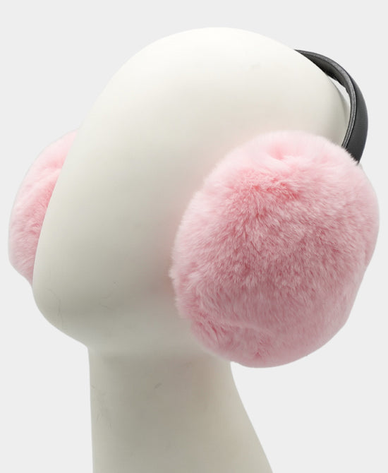 Fur Earmuffs w/ Leather Band view 