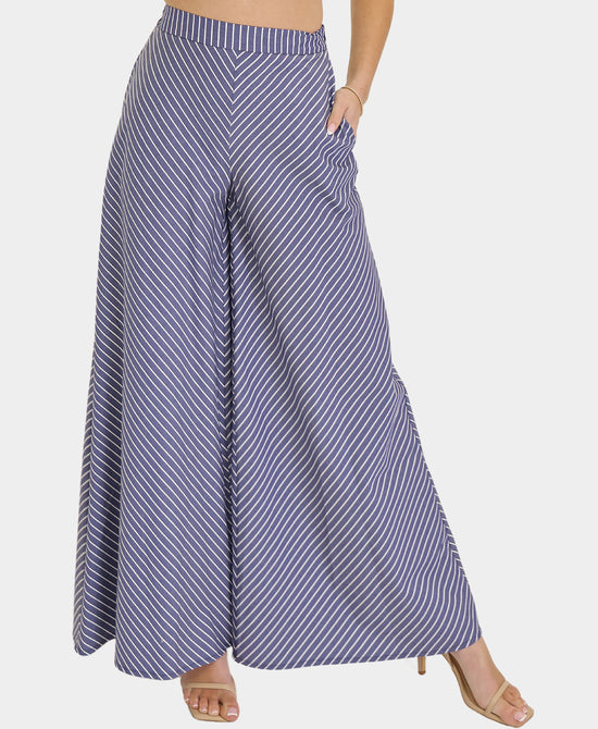 Striped Wide Leg Pants view 1