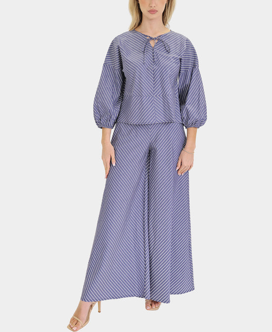 Striped Wide Leg Pants view 2