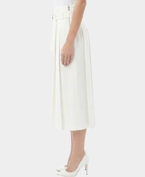 Pleated Midi Skirt w/ Side Zipper view 2